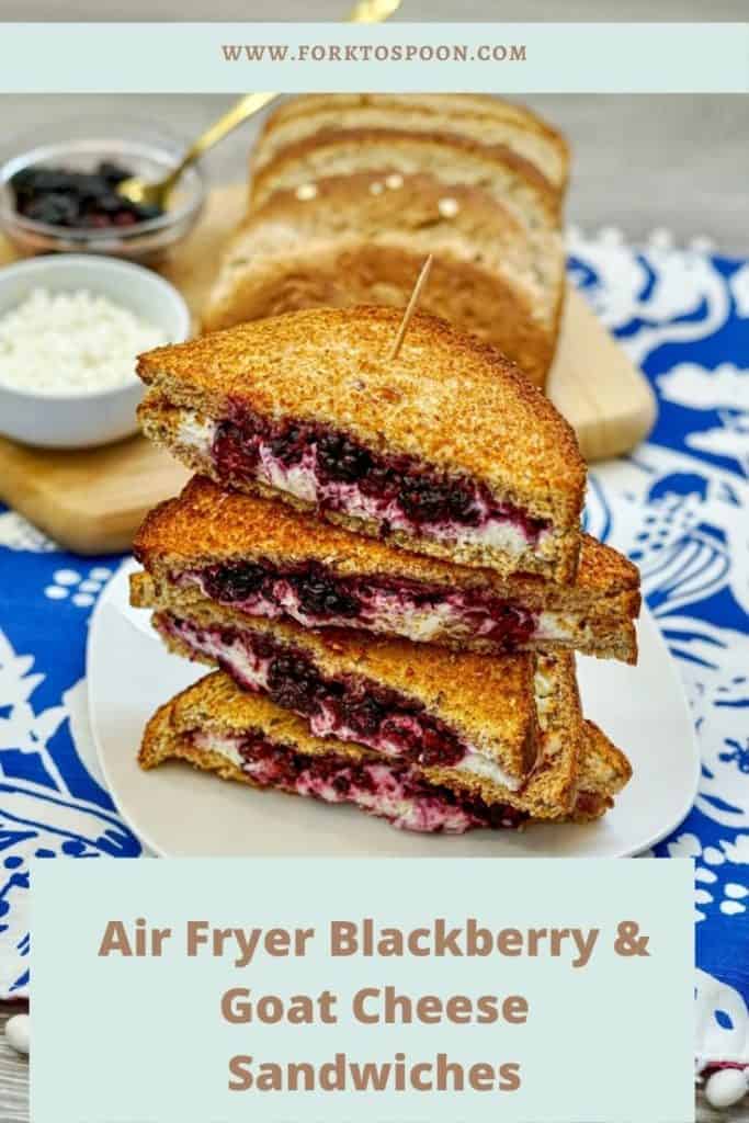 Air Fryer Blackberry & Goat Cheese Sandwiches