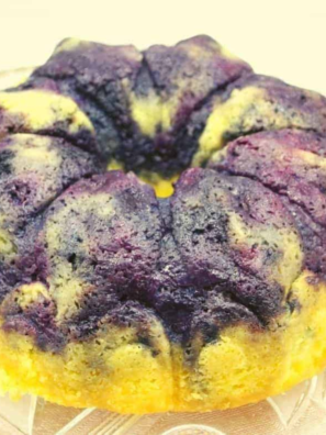 Air Fryer Blueberry Lemon Bundt Cake