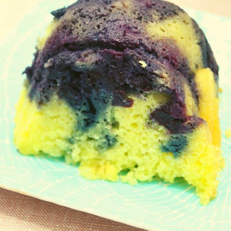 Air Fryer Blueberry Lemon Bundt Cake
