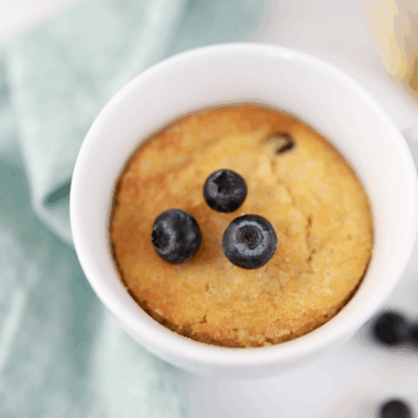 Air Fryer Blueberry Muffin Mug Cake