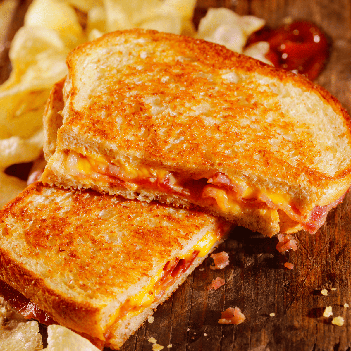 Air Fryer Tomato Grilled Cheese-image