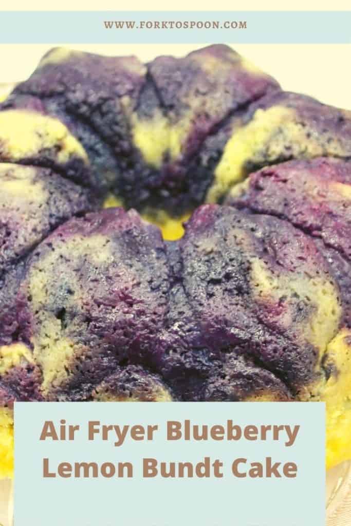 air fryer blueberry lemon bundt cake