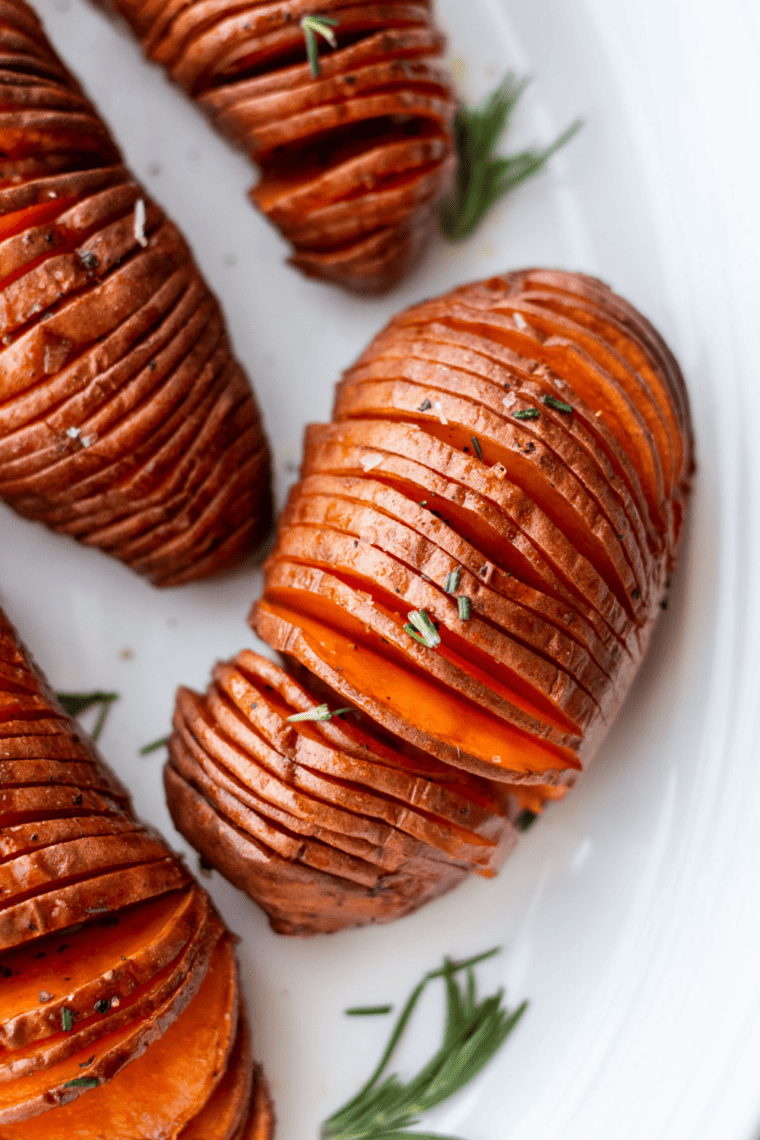 Air Fryer Hasselback Sweet Potatoes  