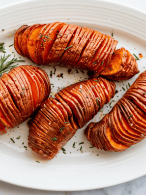 Air Fryer Hasselback Sweet Potatoes