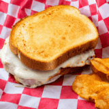 This Air Fryer Italian Grilled Cheese Sandwich stacks provolone, salami & prosciutto between crispy golden bread — a hot Italian sub melt ready in 13 minutes.