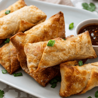 Air Fryer Pad Thai Chicken Egg Rolls