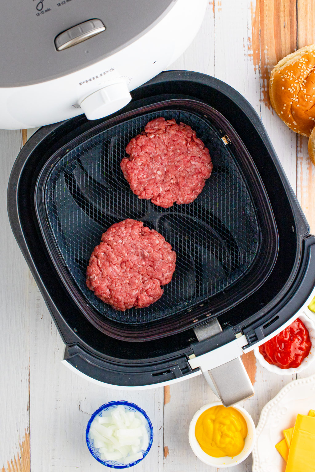 Air Fryer Quarter Pounder with Cheese Fork To Spoon