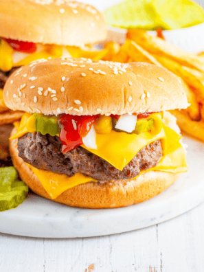 Air Fryer Quarter Pounder with Cheese