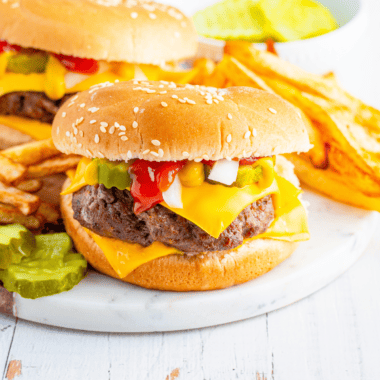 Air Fryer Quarter Pounder with Cheese