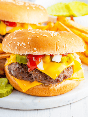 Air Fryer Quarter Pounder with Cheese