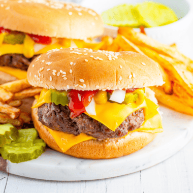 Air Fryer Quarter Pounder with Cheese