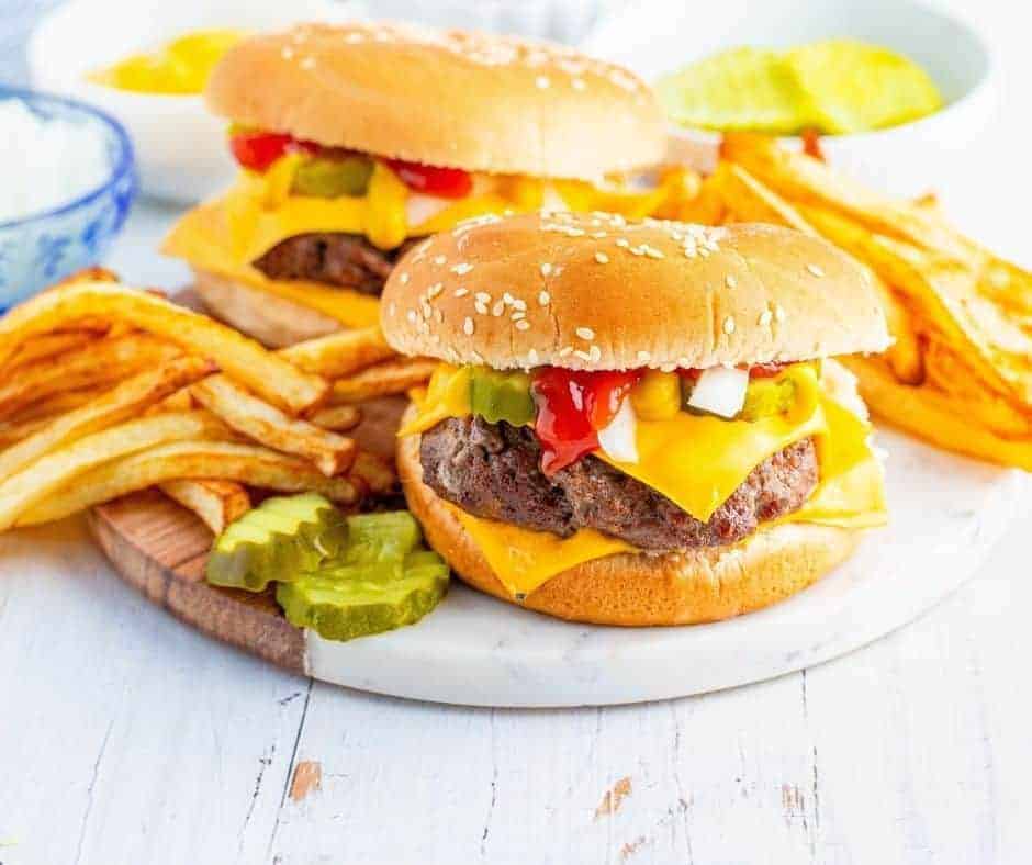 Air Fryer Quarter Pounder with Cheese