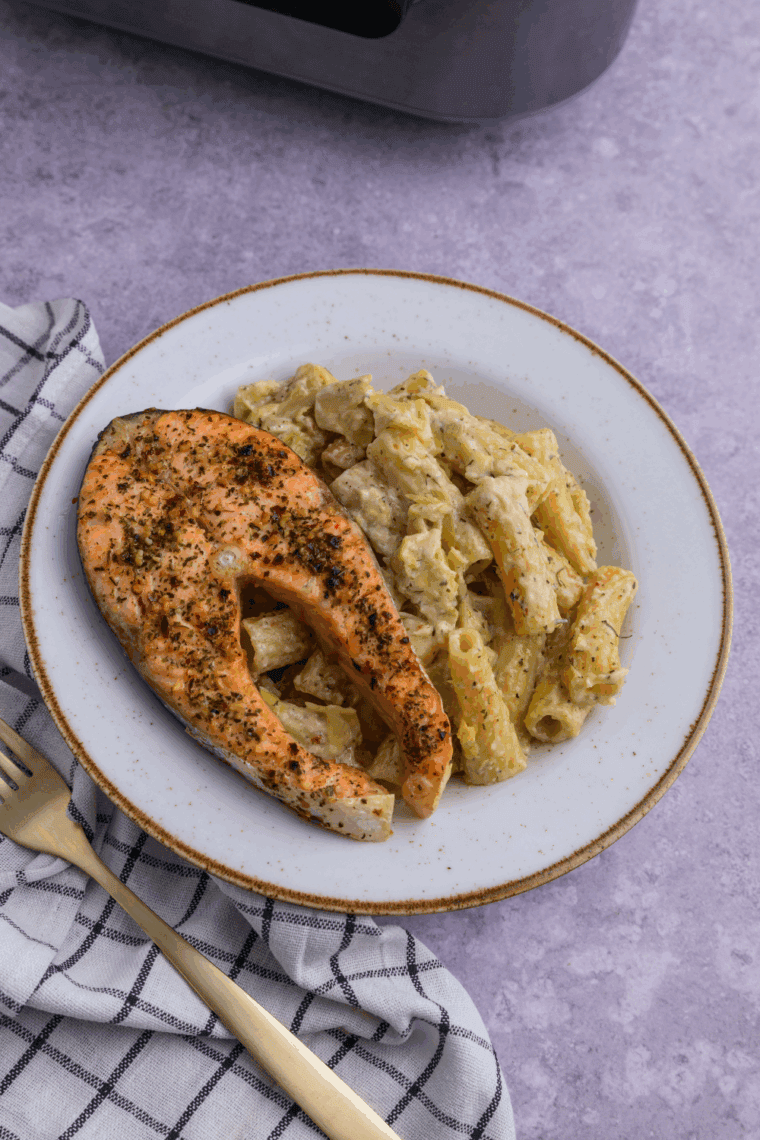 Golden, crispy Air Fryer Salmon Steaks cooked to perfection with a flavorful crust and tender inside.