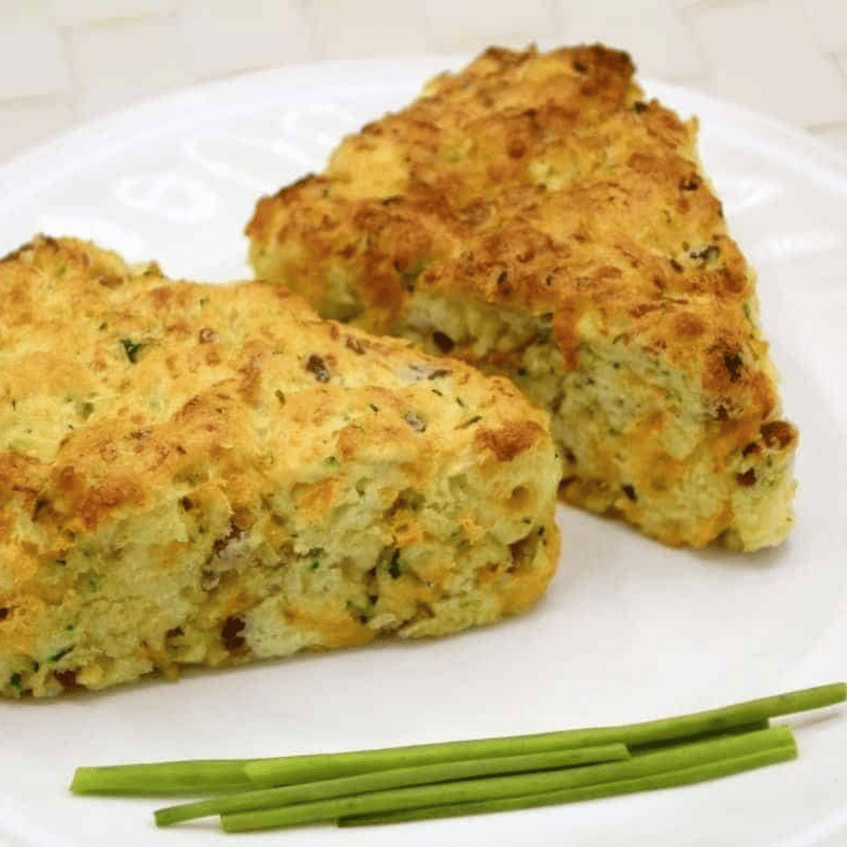 Air Fryer Zucchini Bacon Cheddar Scones