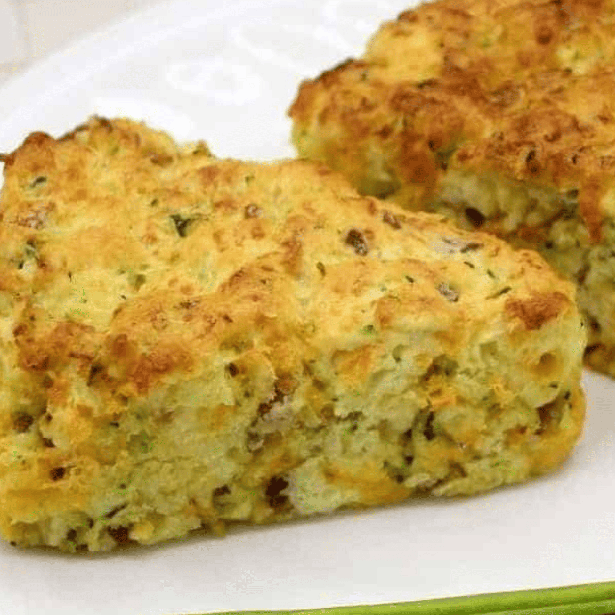 Air Fryer Zucchini Bacon Cheddar Scones