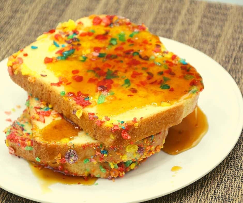 Air Fryer Fruity Pebbles French Toast