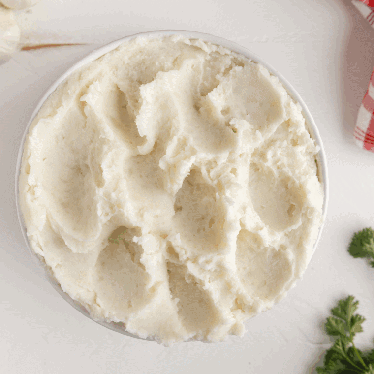 Ingredients needed for Air Fryer Mashed Potato Pancakes on kitchen table.