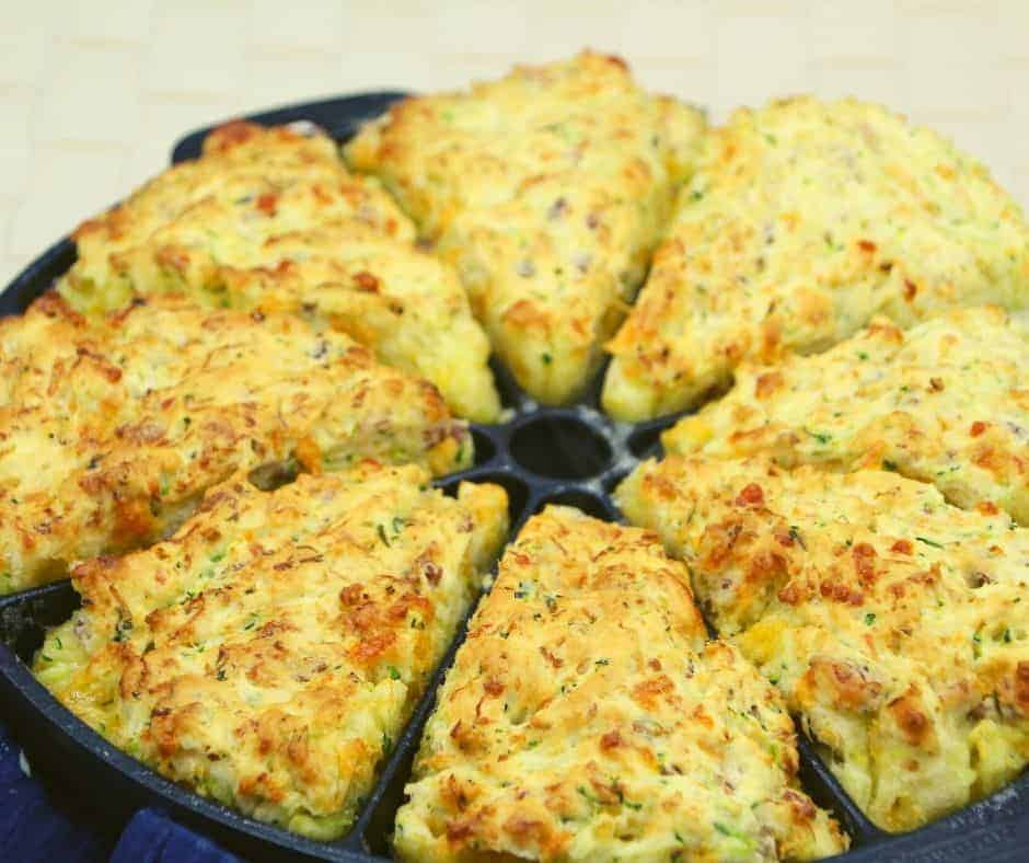 How To Make Air Fryer Zucchini Bacon Cheddar Scones