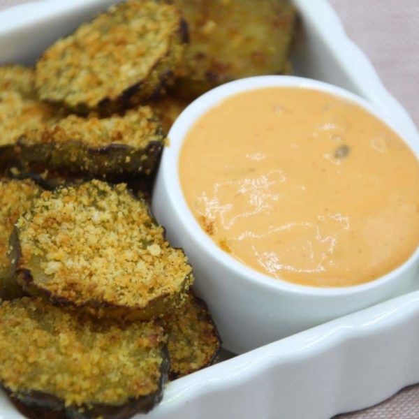 Air Fryer Shake and Bake Fried Pickles Fork To Spoon