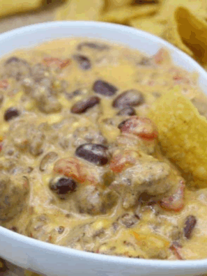 Ninja Foodi Spicy Sausage Queso Dip