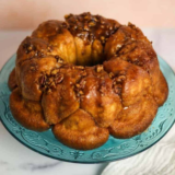 "Golden and crispy Air Fryer Pecan Monkey Bread with caramelized pecans and a gooey glaze"