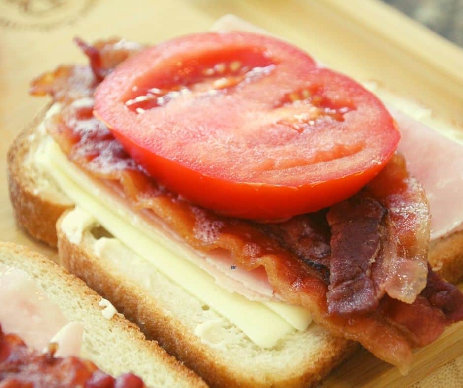 Air Fryer Bacon And Tomato Grilled Cheese