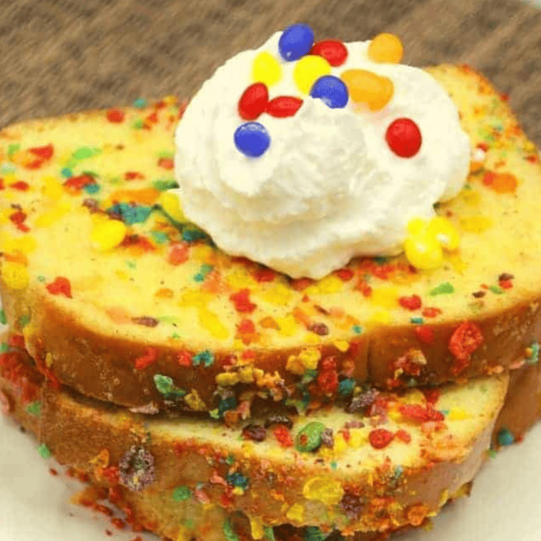 Air Fryer Fruity Pebbles French Toast
