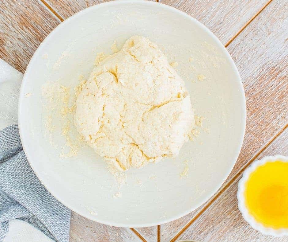 bagel dough in bowl