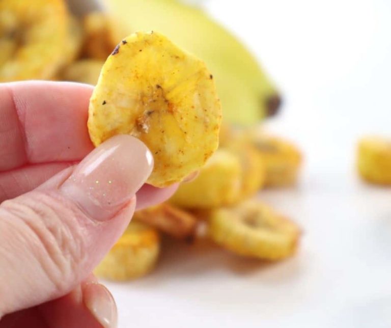 Air Fryer Banana Chips Fork To Spoon