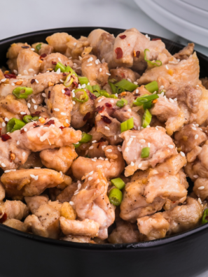 "Enjoy the rich flavors of Air Fryer Bourbon Chicken! This easy recipe features tender chicken marinated in a sweet and smoky bourbon sauce, perfectly cooked in the air fryer for a juicy and crispy result, making it an ideal dish for busy weeknights or special occasions."