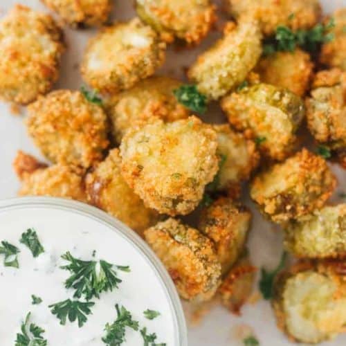 Air Fryer Fried Pickles Fork To Spoon