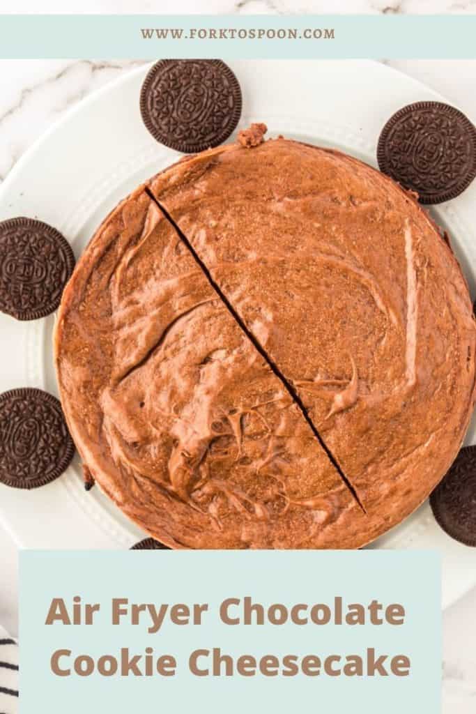 Air Fryer Chocolate Cookie Cheesecake