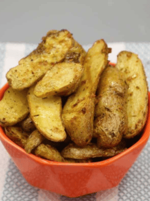 Air Fryer Garlic Roasted Fingerling Potatoes