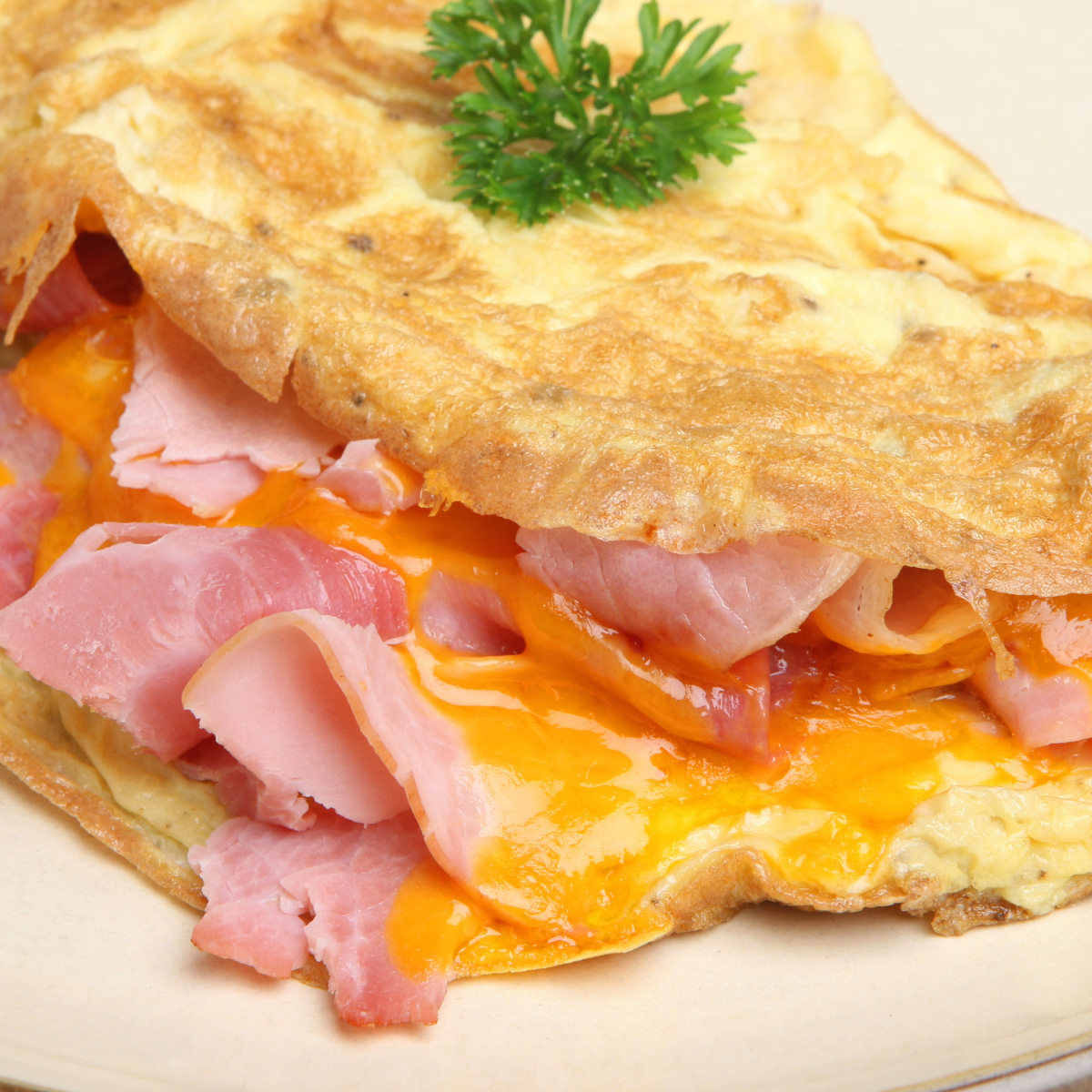 Air Fryer Ham And Cheese Omelette