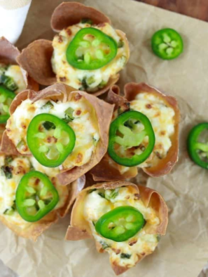 Air Fryer Jalapeno Popper Wonton Cups