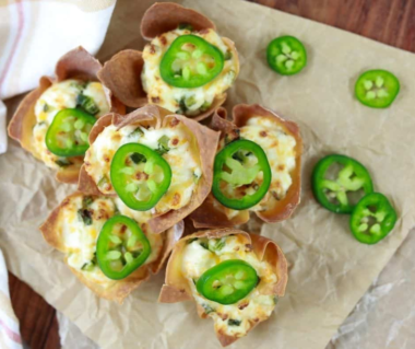 Air Fryer Jalapeno Popper Wonton Cups