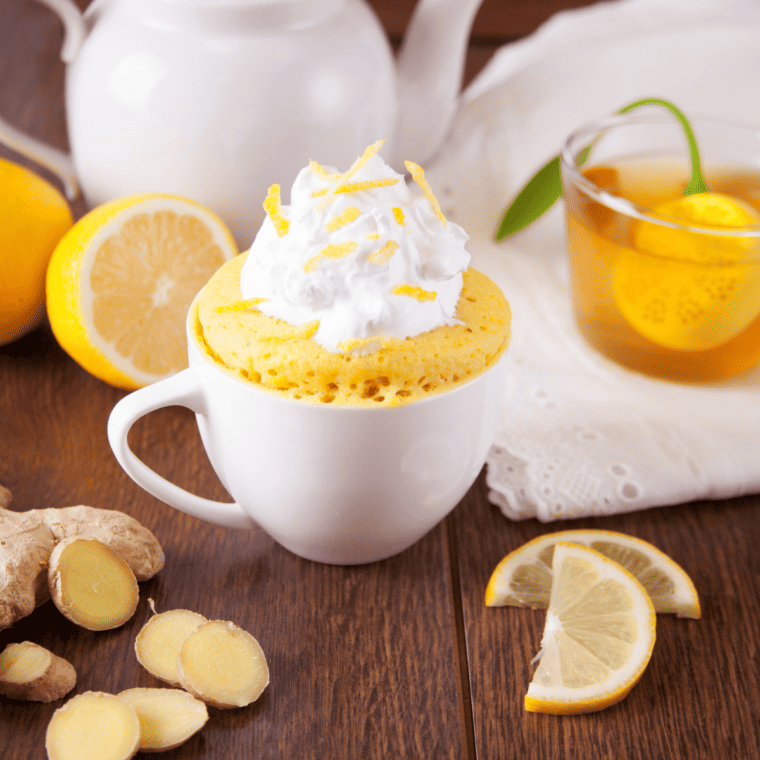 Air Fryer Lemon Mug Cake