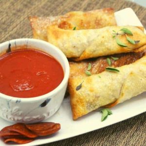 Air Fryer Loaded Pizza Egg Rolls