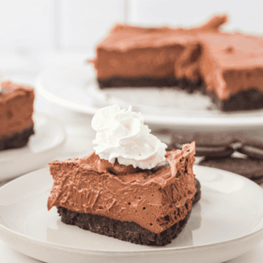 Easy Air Fryer Chocolate Cheesecake