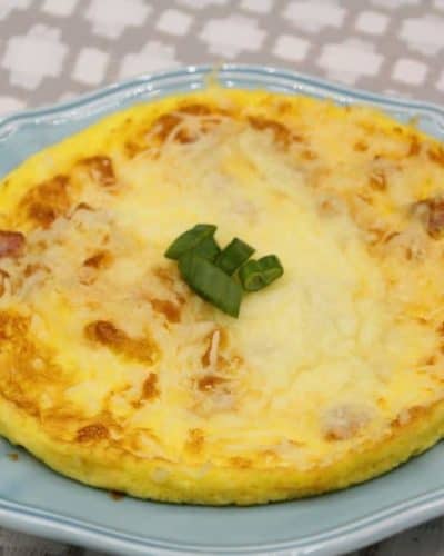 Air Fryer Ham And Cheese Omelette