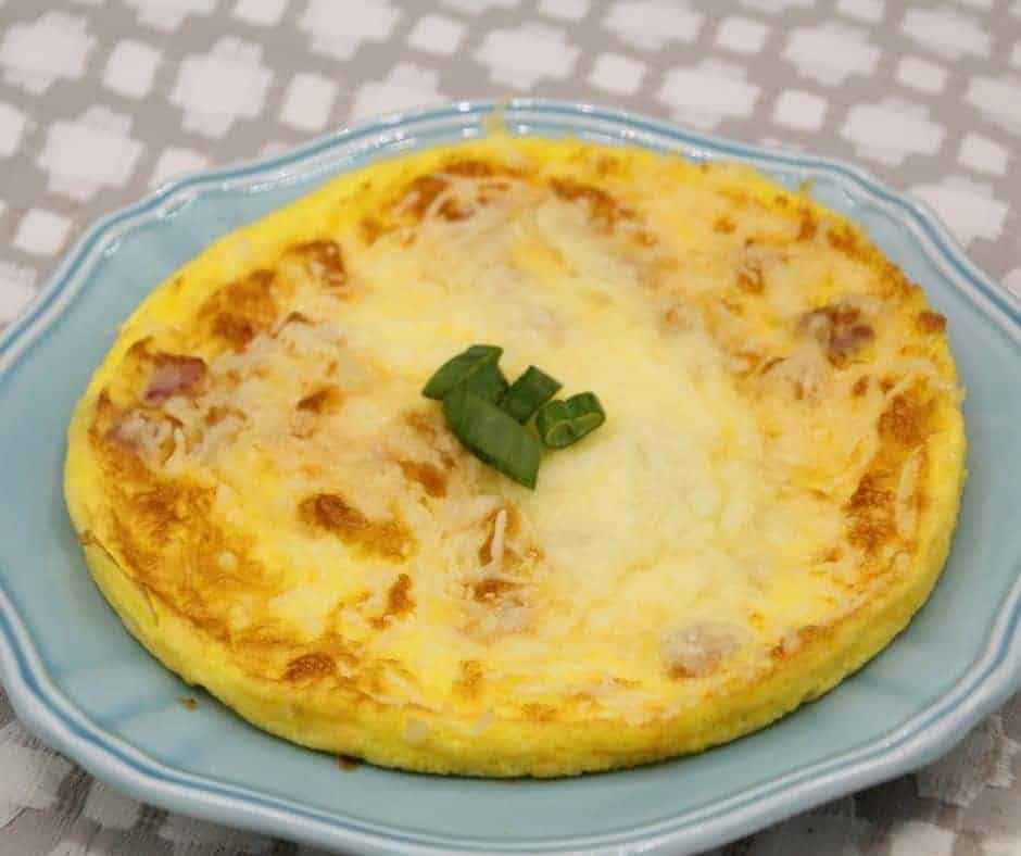 Air Fryer Ham And Cheese Omelette Fork To Spoon