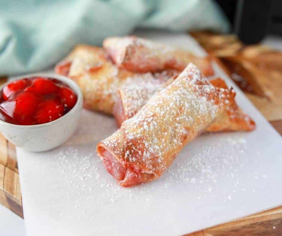 How To Make Air Fryer Cherry Cheesecake Egg Rolls
