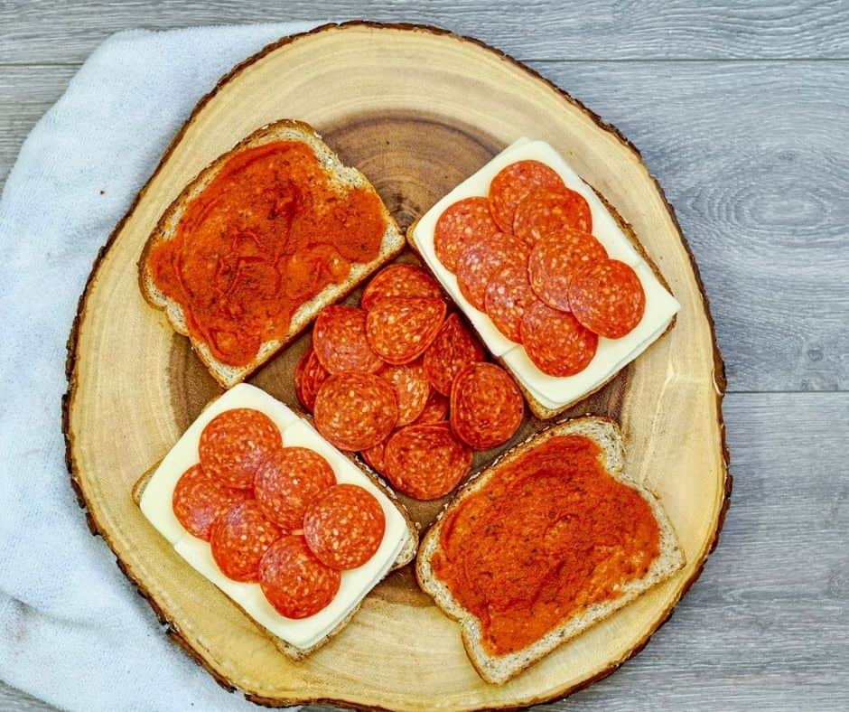 Air Fryer Grilled Cheese Pizza Sandwiches