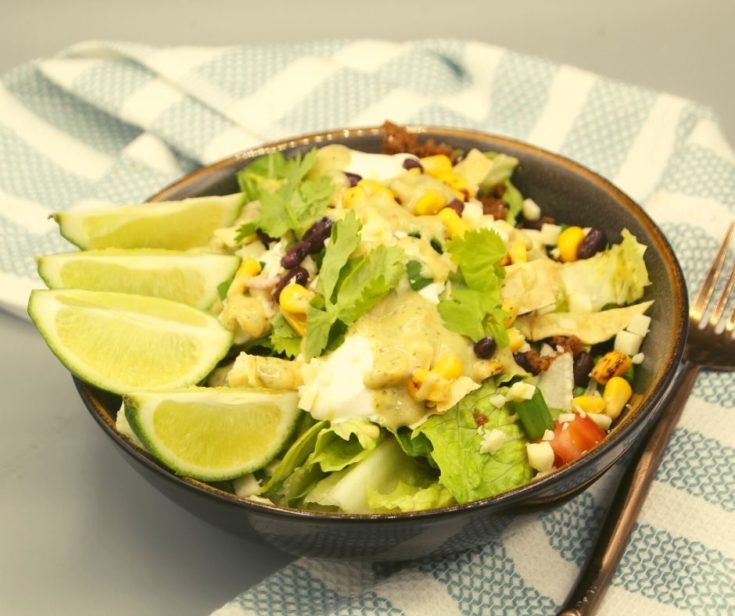Air Fryer Beef Taco Salad