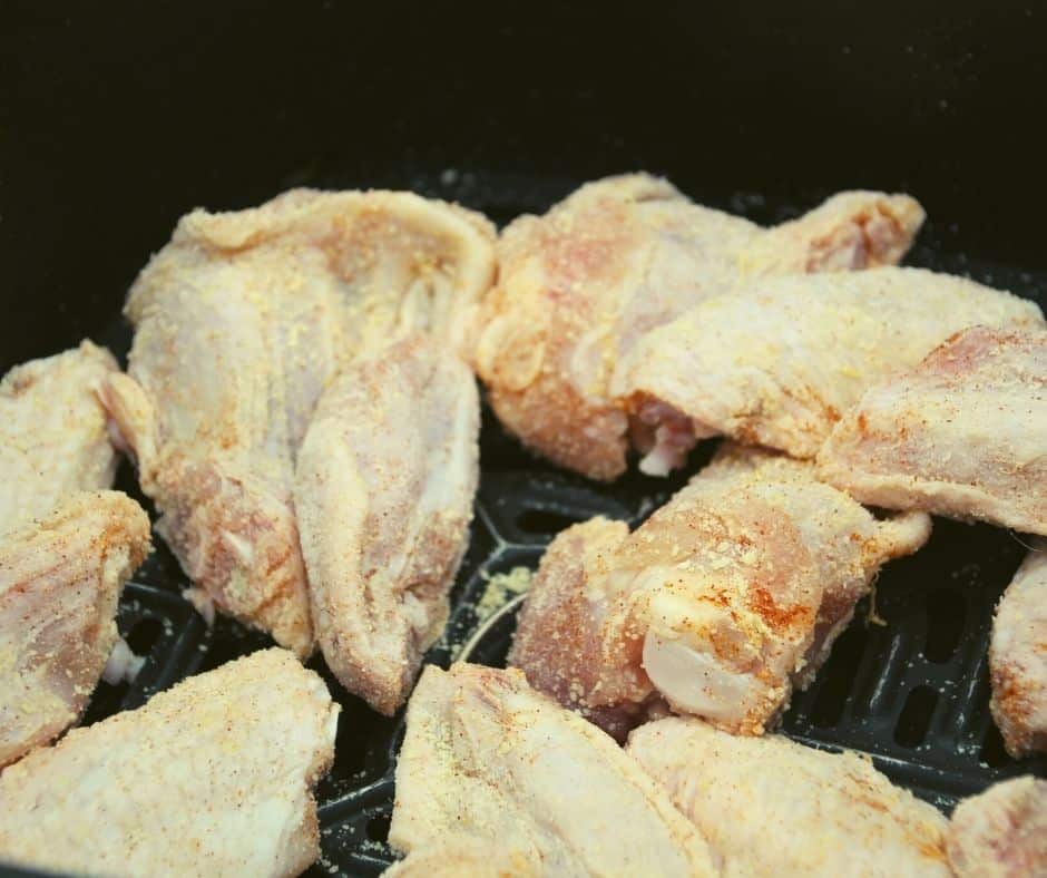 Chicken Wings in Air Fryer Basket