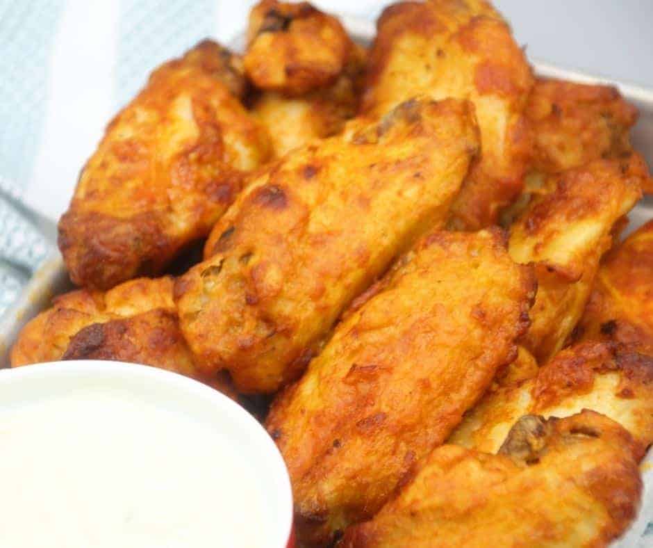 Frozen ranch chicken wings in air fryer (Tyson or other brand