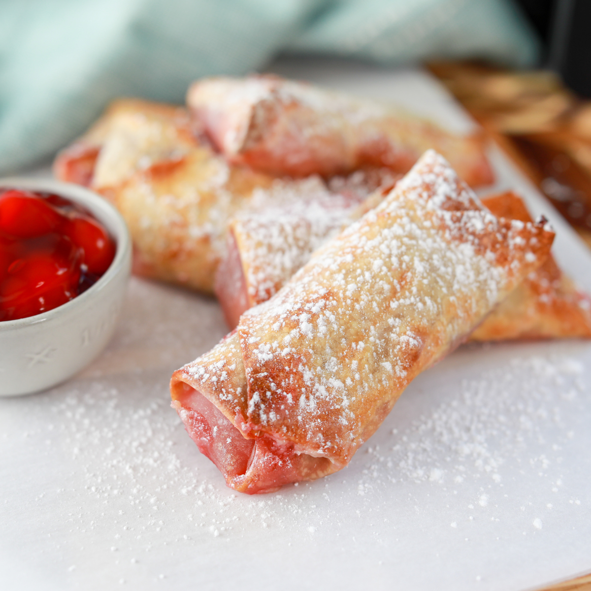 Air Fryer Cherry Cheesecake Egg Rolls