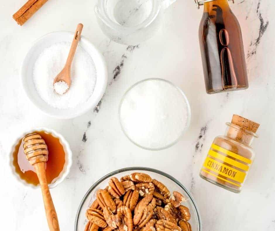 Ingredients For Air Fryer Candied Pecans