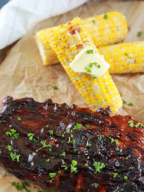 Blackstone Grilled Corn on the Cob (Easy + Buttery!)