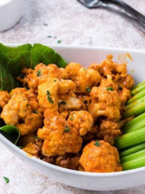 Frozen Buffalo Cauliflower in Air Fryer